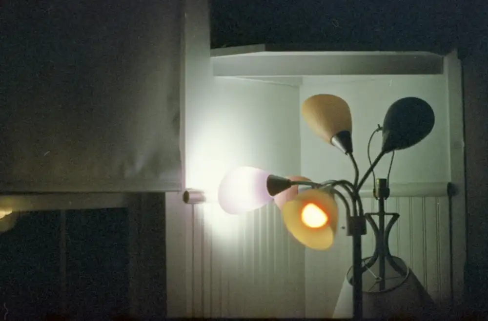 Lampe champignon orange vintage eclairage salon